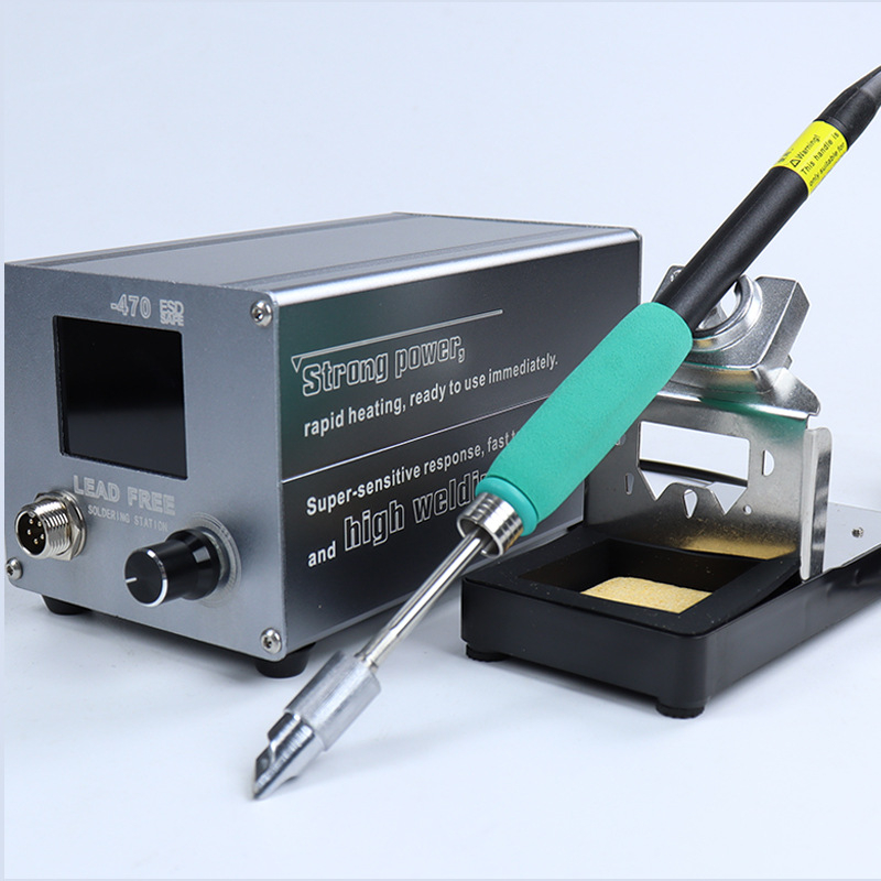 ZEJER Suport pentru fier de lipit din aliaj de aluminiu pentru C210/C245 – gaură de 2,5 mm, slot pentru card