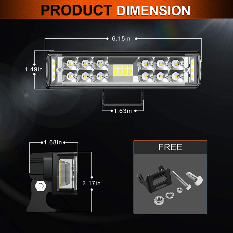 LED farovi za off-road auto, trostruko osvjetljenje, jednolinijski LED, Model TC-30Z1-90W, 12/24V, 9000 lm, 5000–6500K