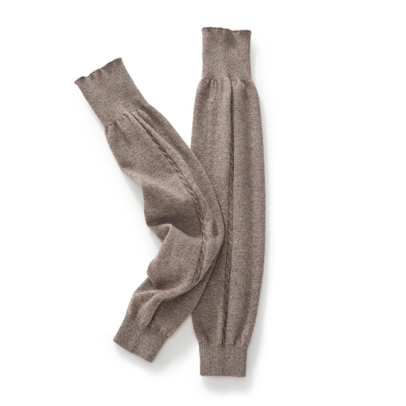 Ζεσταίνουσες γόνατα από μαλακό κασμίρι, φθινοπωρινή–χειμερινή συλλογή 2025, unisex, αντιανεμικές και ανθεκτικές στο κρύο, πλεκτές γκέτες για τα πόδια