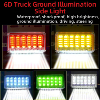 LED bočna svjetla za kamion, 6D nadograđeni model, 12V/24V, LED izvor, aluminijski substrat, za velika kamiona i prikolice