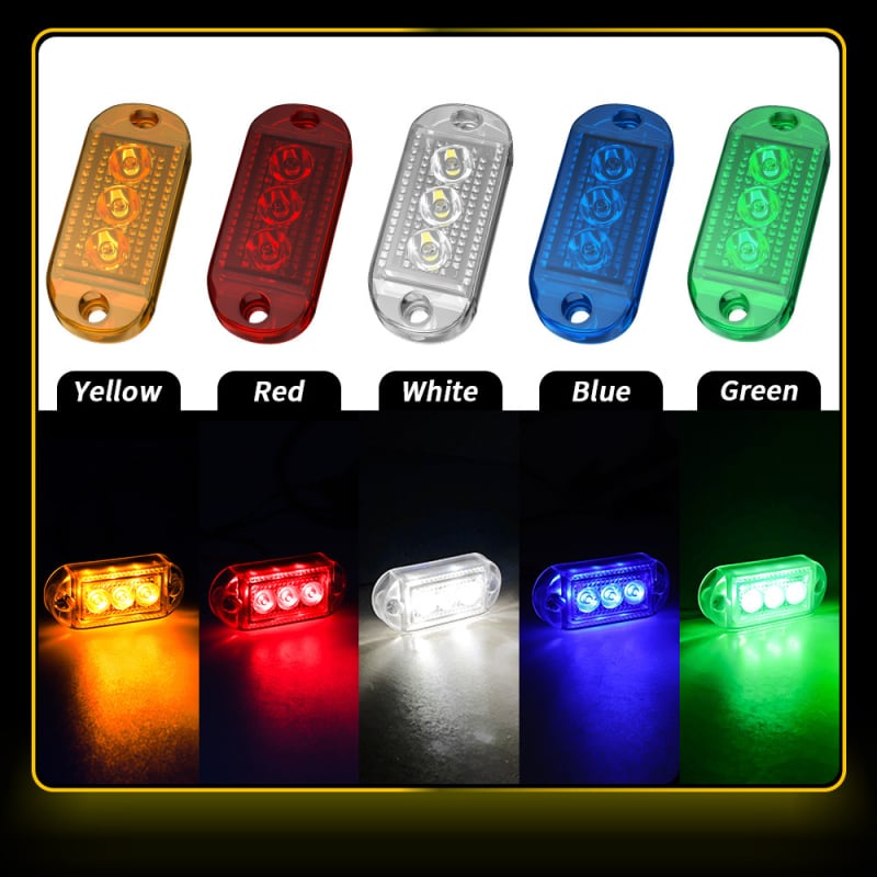 Bočno svjetlo za kamion s 3 LED, 12-24V, vodootporno, ABS, 800 lm