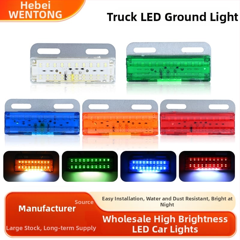LED bočné svetlo pre dodávky, model LED ground side light, kovová konštrukcia, 12–24V