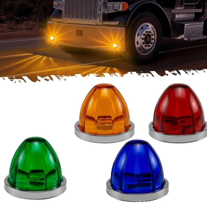 LED bočne svjetiljke kamiona s treperavim signalom, IP65, 10-30 V, 5 W, 5000 lm, dimenzije 7.6x9.4 cm, žuta svjetlost