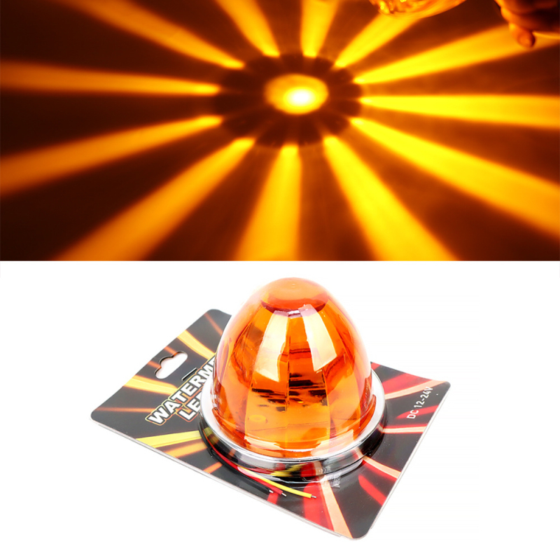 LED bočne svjetiljke kamiona s treperavim signalom, IP65, 10-30 V, 5 W, 5000 lm, dimenzije 7.6x9.4 cm, žuta svjetlost