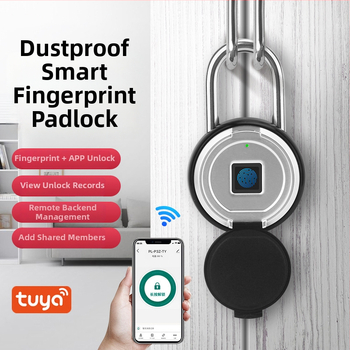 Умна заключалка за пръстов отпечатък с APP контрол, 30 запазени отпечатъка, 0,5 s сканиране, 500 000 цикъла, водоустойчива, за шкафове, куфери и раници