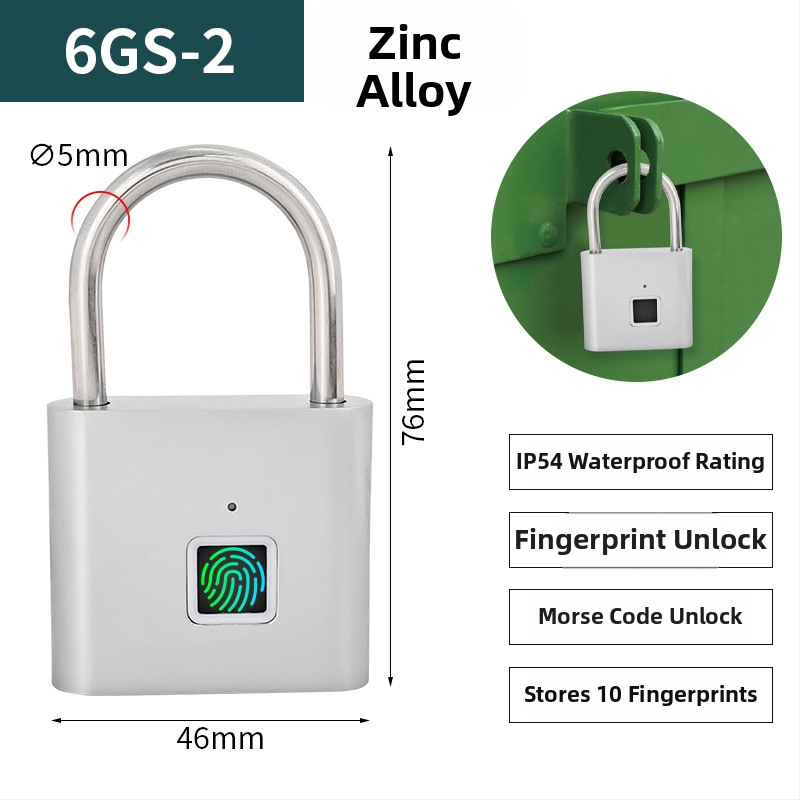 Умна заключалка за пръстов отпечатък с APP контрол, 30 запазени отпечатъка, 0,5 s сканиране, 500 000 цикъла, водоустойчива, за шкафове, куфери и раници