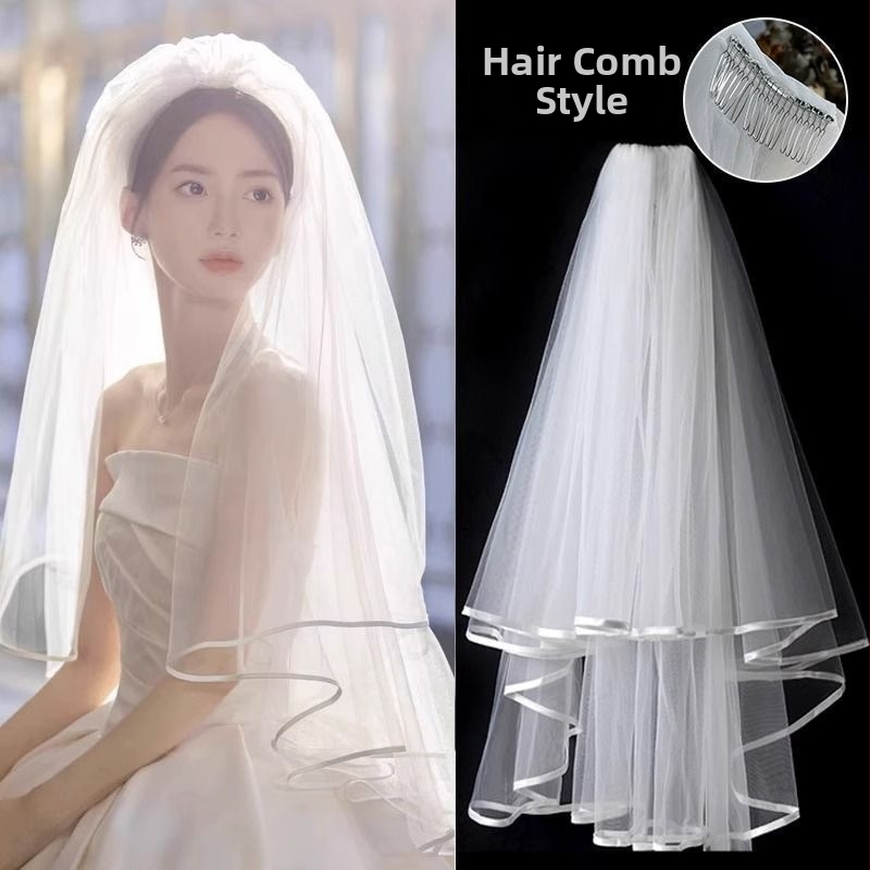 Vestuvinė satino skraistė registracijai, trumpa pagrindinė skraistė, nuotraukų aksesuaras - Žymė Unique, Sandėlyje, 2021 m. vasara