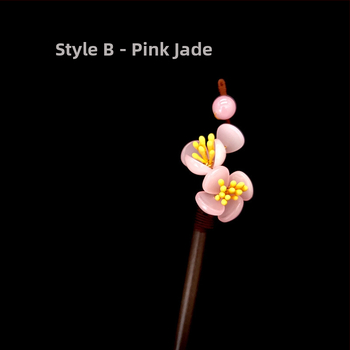 Puidust juukseklips lillemotiiviga glasuuriga (Materjal: Glass/Glaze; Stiil: Retro; Vormimine: Lilled; Kohandamine: Jah)