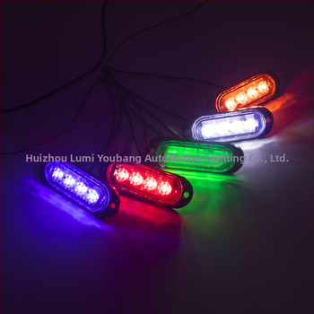 4-LED šoninis ir galinis sunkvežimio žibintas – vandeniui atsparus indikatorius, 10-30V, modelis 062