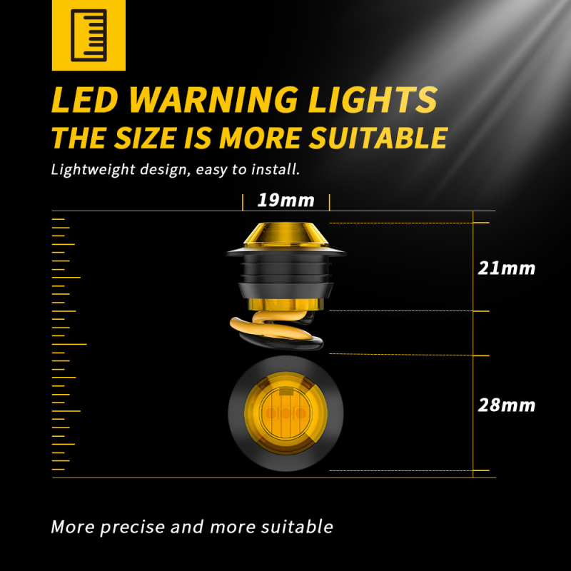 LED šoninis žibintas sunkvežimiui su indikatoriumi, 12V, 1.5W, 600 lm, tarnavimo laikas 30 000 valandų