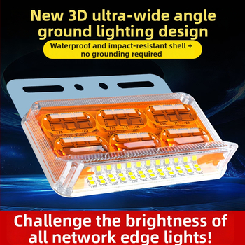 Sunkvežimio šoninė šviesa, plačiu kampu, 24V, atspari vandeniui, 16W, ABS plastikas, tarnavimo laikas 50 000 h