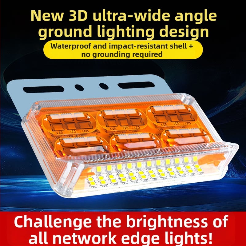 Sunkvežimio šoninė šviesa, plačiu kampu, 24V, atspari vandeniui, 16W, ABS plastikas, tarnavimo laikas 50 000 h