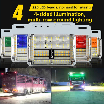 24V ultra jasné LED svetlá na spodnej strane nákladného auta, vodotesné svetlá indikujúce šírku a smerové signály, bez uzemňovacieho vodiča