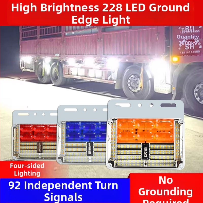 24V ultra jasné LED svetlá na spodnej strane nákladného auta, vodotesné svetlá indikujúce šírku a smerové signály, bez uzemňovacieho vodiča