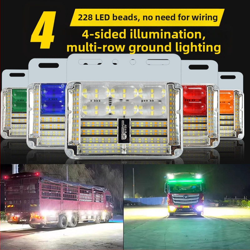 24V ultra jasné LED svetlá na spodnej strane nákladného auta, vodotesné svetlá indikujúce šírku a smerové signály, bez uzemňovacieho vodiča