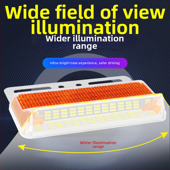 Sunkvežimio šoninis žibintas su anti-glare funkcija, išplėstas plataus kampo LED, 24V, atsparus vandeniui