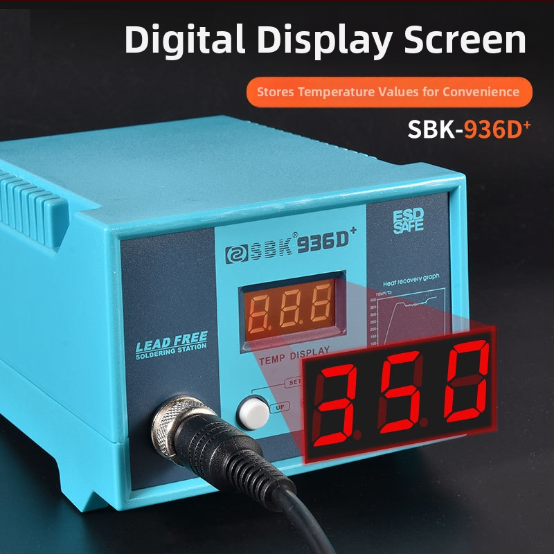 SBK-936D konstanttemperatūras lodēšanas stacija ar digitālo displeju, 220V, 1,5 kg