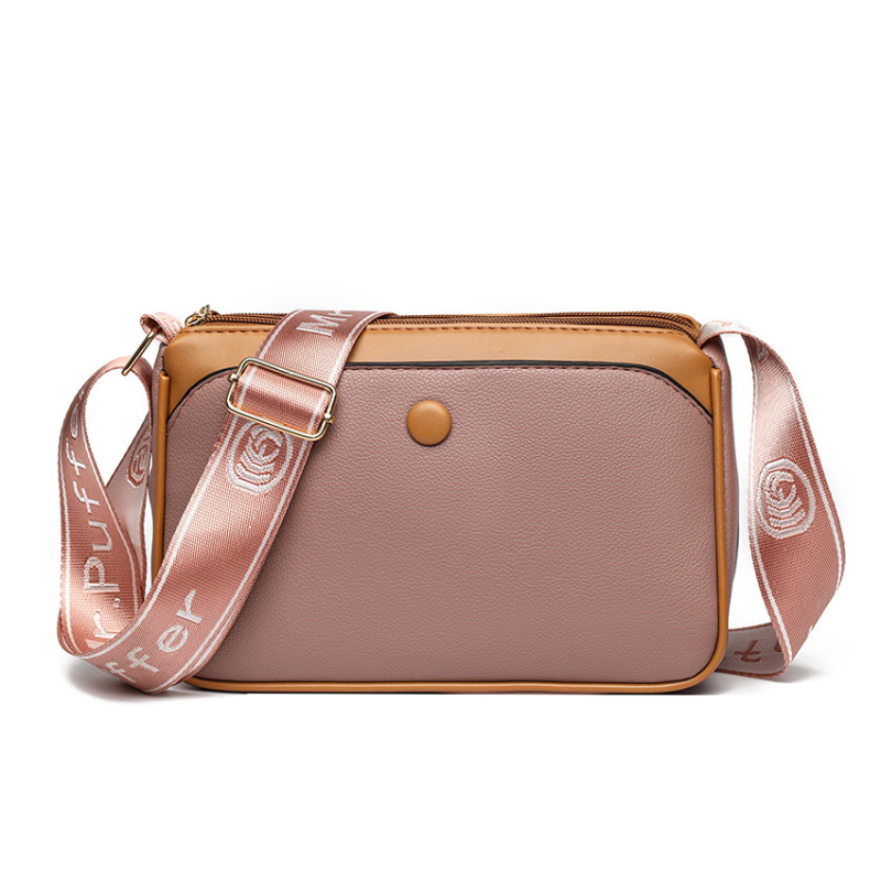 PU crossbody torbica, horizontalni kvadratni oblik, magnetska kopča, unutarnji pretinci: džep sa zipom, džep za mobitel, džep za identifikacijsku karticu