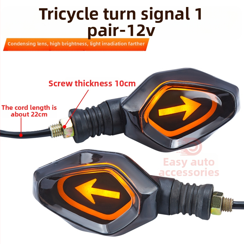 Univerzálny LED smerovka pre elektrické vozidlá, trojkolesové a motocykle, kompatibilný s 12V/48V/60V/72V