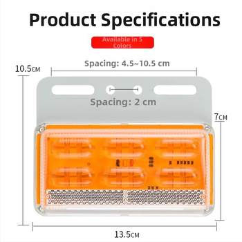 Keturių funkcijų LED šoninė šviesa sunkvežimiams ir priekaboms – 24V, atspari vandeniui, aukštas ryškumas