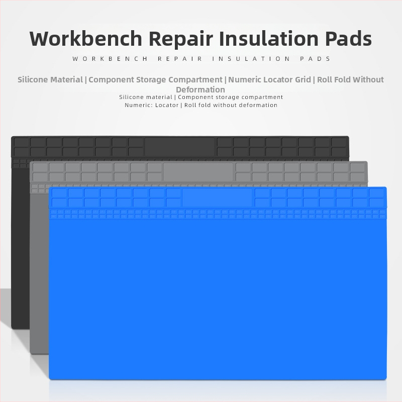 Remonta galda siltumizolācijas paliktnis - silikons, modelis JSD707, biezums 2,5 mm, mīksta cietība, piemērots remontam, mobilo telefonu demontāžai un lodēšanai