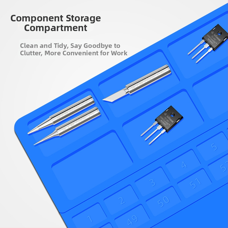 Remonta galda siltumizolācijas paliktnis - silikons, modelis JSD707, biezums 2,5 mm, mīksta cietība, piemērots remontam, mobilo telefonu demontāžai un lodēšanai