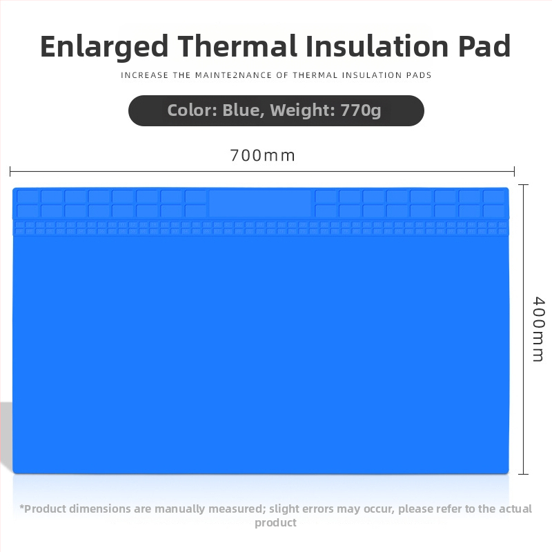 Remonta galda siltumizolācijas paliktnis - silikons, modelis JSD707, biezums 2,5 mm, mīksta cietība, piemērots remontam, mobilo telefonu demontāžai un lodēšanai