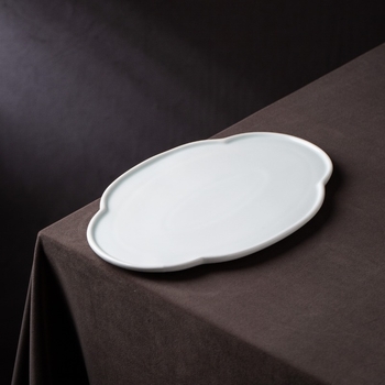 Порцеланова чиния, микровълнова безопасност, глазирана повърхност, едноцветен модел, Новокитайски стил