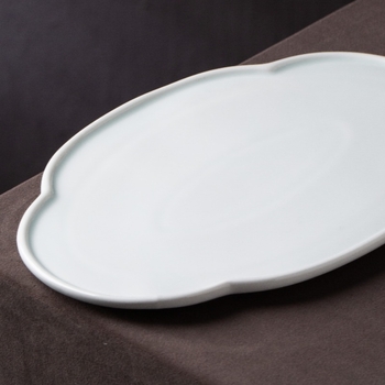 Порцеланова чиния, микровълнова безопасност, глазирана повърхност, едноцветен модел, Новокитайски стил