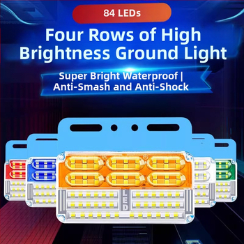 Keturių eilių LED šoninė šviesa sunkvežimiams ir priekaboms, 24V, atspari vandeniui, 5-10W, korpusas PC+geležies laikiklis, tarnavimo laikas 50 000 h