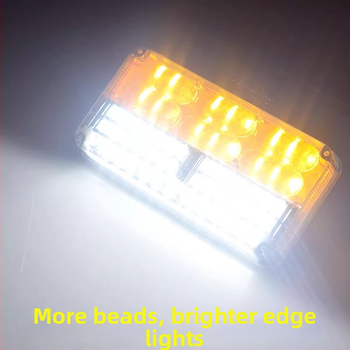 Keturių eilių LED šoninė šviesa sunkvežimiams ir priekaboms, 24V, atspari vandeniui, 5-10W, korpusas PC+geležies laikiklis, tarnavimo laikas 50 000 h