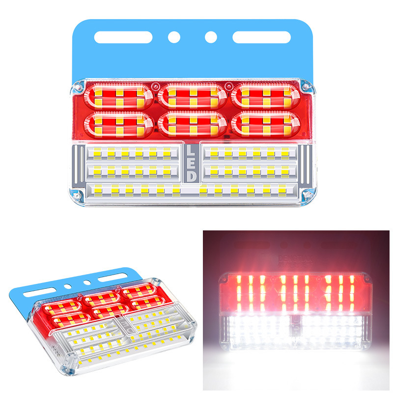 Keturių eilių LED šoninė šviesa sunkvežimiams ir priekaboms, 24V, atspari vandeniui, 5-10W, korpusas PC+geležies laikiklis, tarnavimo laikas 50 000 h