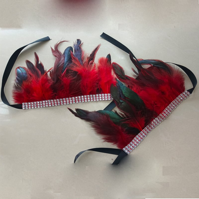 Brățară cu pene pentru încheietură, cristale diamant, stil gotic (Brand: Other; Disponibilitate: Ready stock; Grupă de vârstă: Adulți; Sezon: Primăvara 2025)