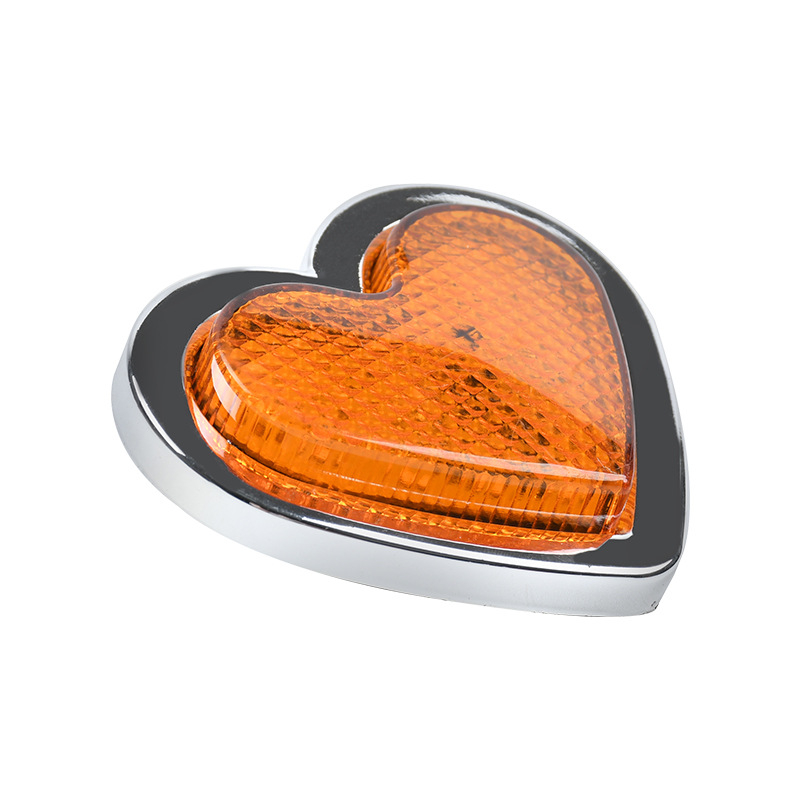 Širdies formos 24 LED kontūro šviesa krovininiams automobiliams, 12/24V, IP60, 0.5W, 3000 lm