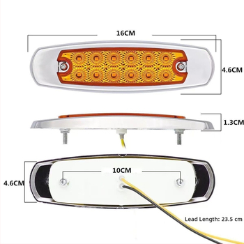 Nákladné auto bočné svetlá 12LED-ST, 12V/24V, 2835 SMD, 0.8W, životnosť 50 000 h