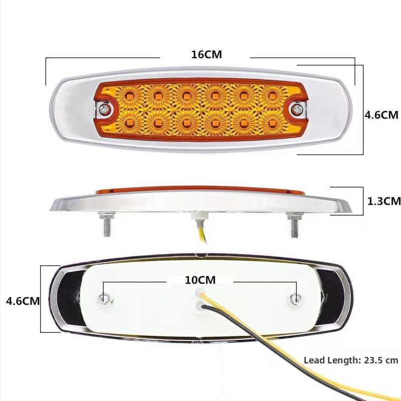 Nákladné auto bočné svetlá 12LED-ST, 12V/24V, 2835 SMD, 0.8W, životnosť 50 000 h