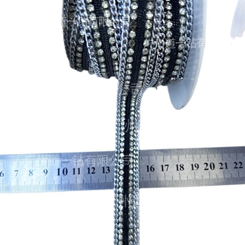 Ručni rhinestone lanac s ljepilom mrežom dijamanata – Totem uzorak, srednja veličina, proljeće 2025, modni dodatak za vjenčanicu, cipele, torbe i odjeću