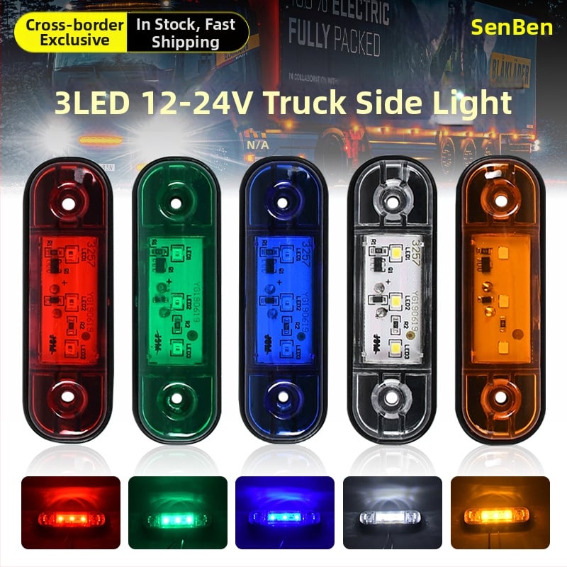 3-LED šoninis žibintas sunkvežimiui, 10-24V, 5W, 3000 lm, IP60, 50 000 h