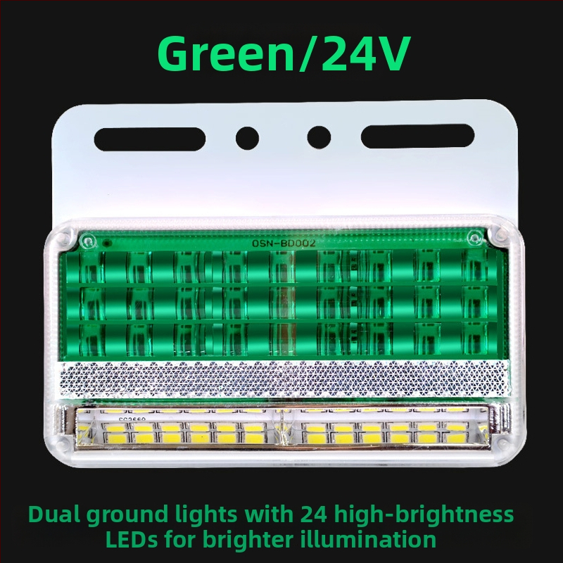 LED šoninė šviesa sunkvežimiams, 24V, IP67 atspari vandeniui, tarnavimo laikas 50000 val., modelis: Double row floor edge light