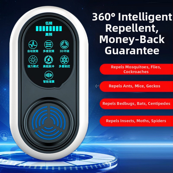 Beltéri ultrahangos szúnyogriasztó és rovarölő készülék, újratölthető, 220V, dobozos csomagolásban