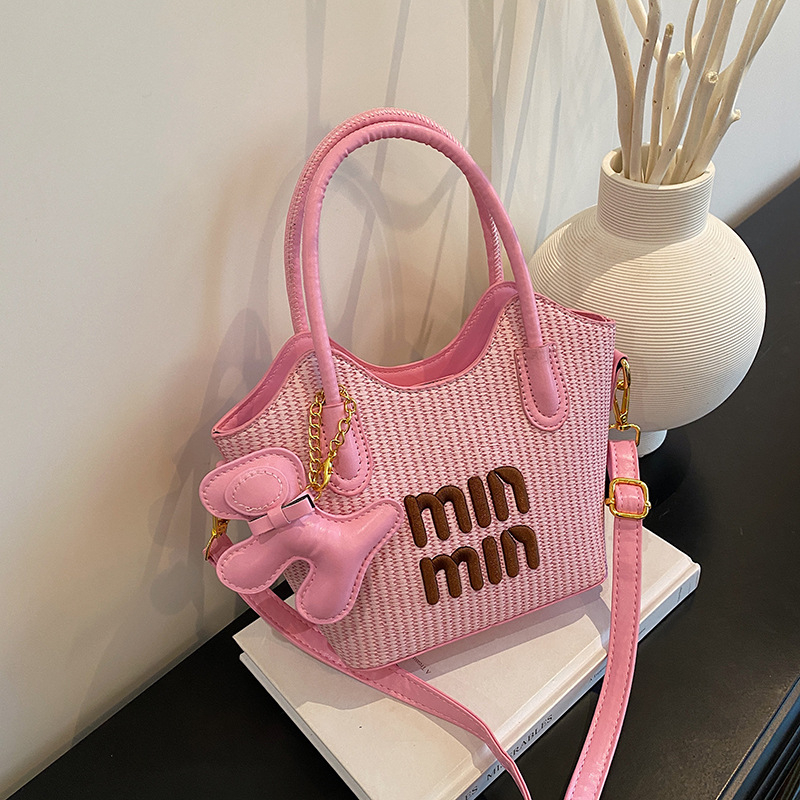 Torba za rame crossbody, PU materijal, oblik kante, zatvarač na zip, unutarnja džepna pretinica sa zipom