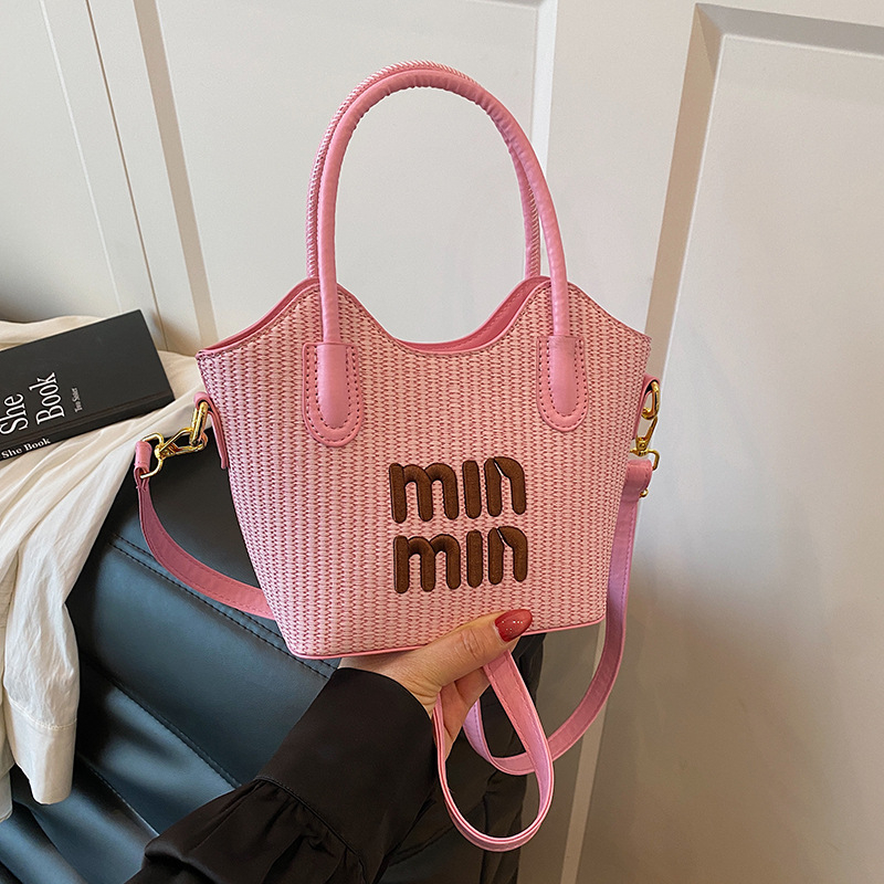 Torba za rame crossbody, PU materijal, oblik kante, zatvarač na zip, unutarnja džepna pretinica sa zipom