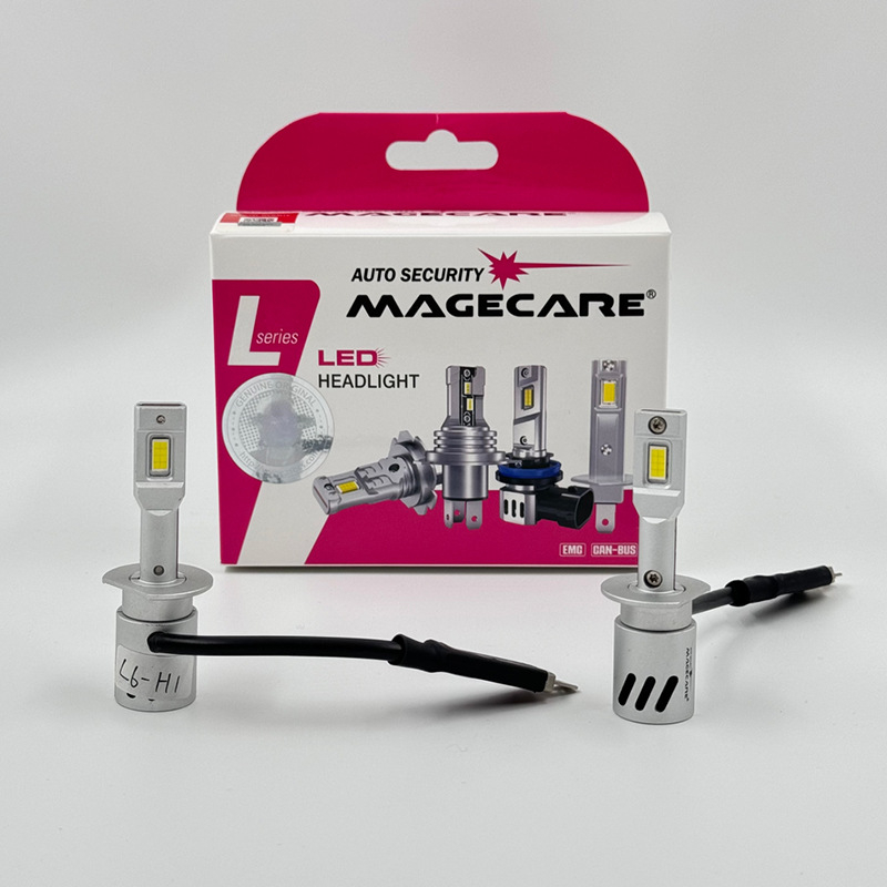 Autó LED fényszóró beépített ventilátorral, első lökhárítóba történő beépítéshez, 28W, 9-16V, modell L6-H4, nappali menetfény (28W; 9-16V; L6-H4; első lökhárítóba történő beépítés; beépített).