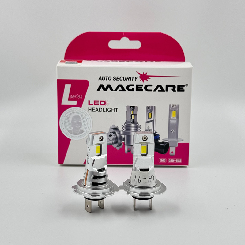 Autó LED fényszóró beépített ventilátorral, első lökhárítóba történő beépítéshez, 28W, 9-16V, modell L6-H4, nappali menetfény (28W; 9-16V; L6-H4; első lökhárítóba történő beépítés; beépített).