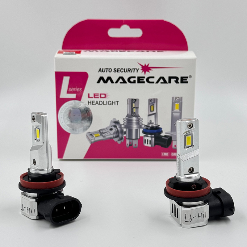 Autó LED fényszóró beépített ventilátorral, első lökhárítóba történő beépítéshez, 28W, 9-16V, modell L6-H4, nappali menetfény (28W; 9-16V; L6-H4; első lökhárítóba történő beépítés; beépített).