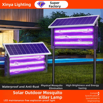 Napelemes szúnyogirtó lámpa kültéri használatra, modell MWD-tyn-H, feszültség 240 V, kör-négyzet alakú dizájn, márka Xinya