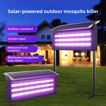 Napelemes szúnyogirtó lámpa, padlón álló, beltéri használatra, nagyhatékonyságú, esőálló, hálózati áramellátással