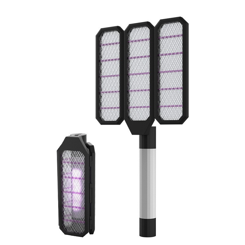 Lampă portabilă ucigașă de țânțari cu șoc electric – pliere, LED, acoperire 10 m², baterie încorporată reîncărcabilă, capcană cu undă de lumină