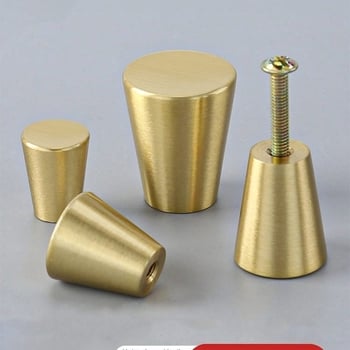 Λαβή ντουλάπας, κωνική με μία οπή, από κράμα χαλκού-αλουμινίου, οξειδωμένη επιφάνεια, μοντέρνο στιλ, μοντέλο 10, Golden