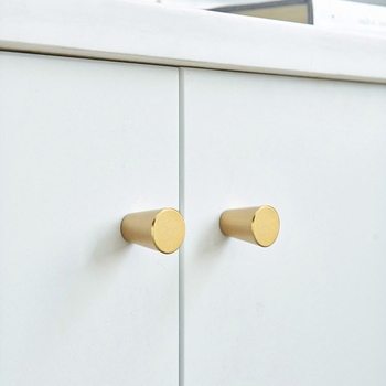 Λαβή ντουλάπας, κωνική με μία οπή, από κράμα χαλκού-αλουμινίου, οξειδωμένη επιφάνεια, μοντέρνο στιλ, μοντέλο 10, Golden